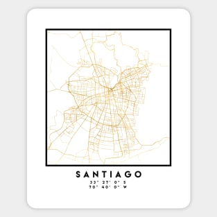 SANTIAGO DE CHILE CITY STREET MAP ART Sticker